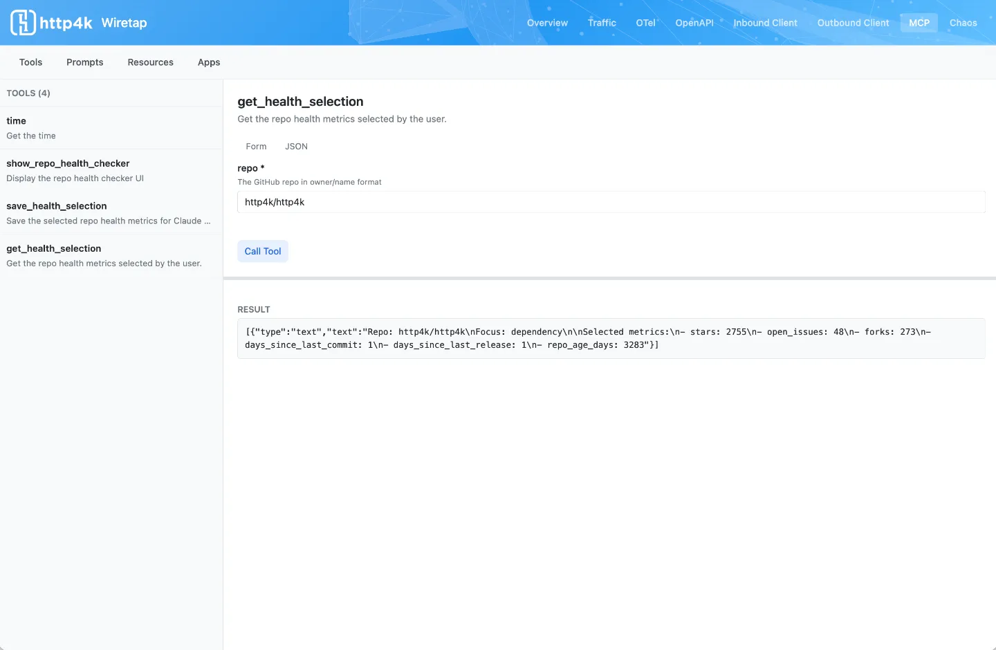 Console - MCP Inspector